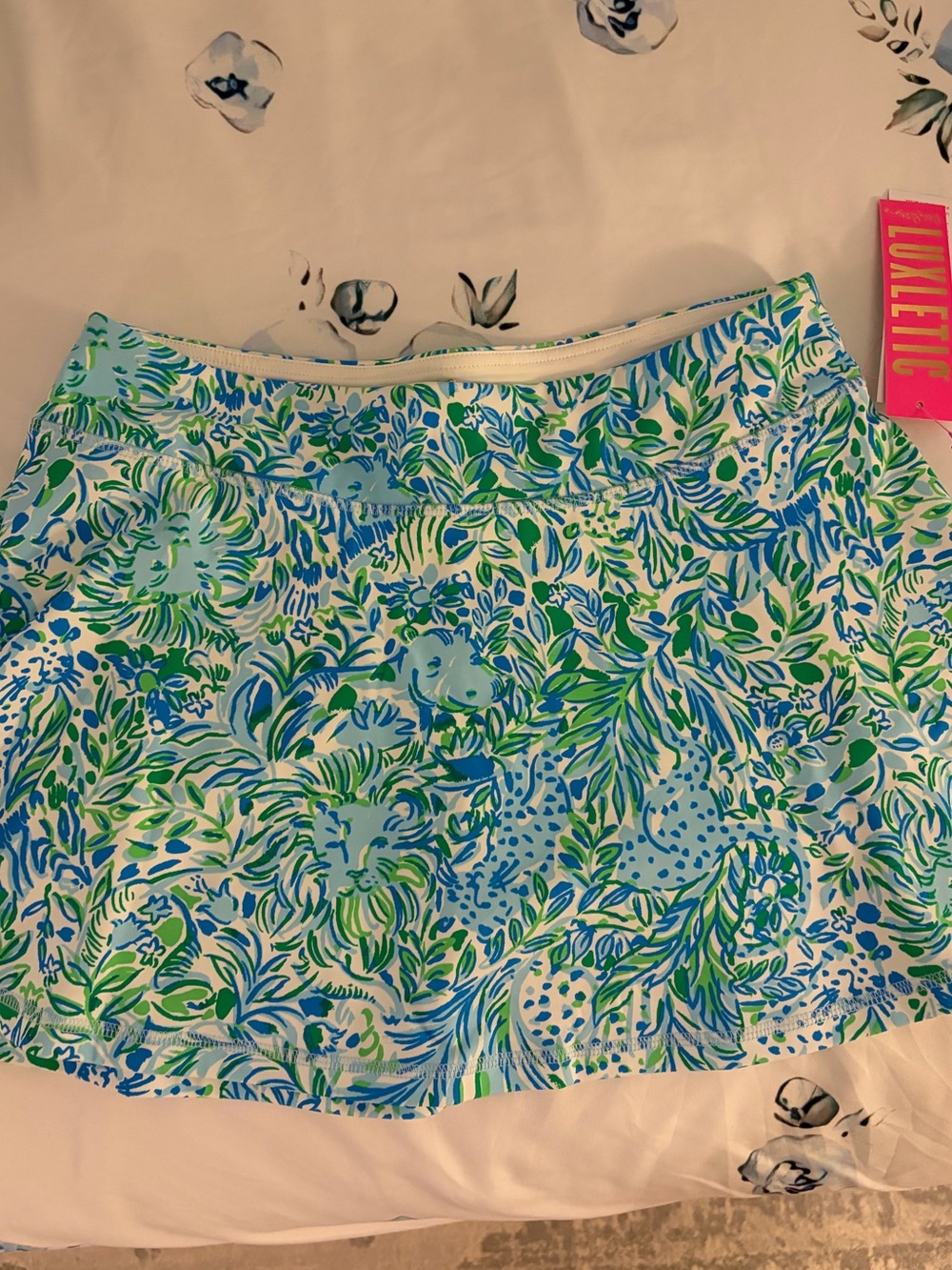 Lily Pulitzer Blue & Green Printed Skort -